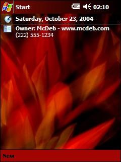 Leaves Of Fire Theme for Pocket PC