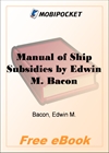 Manual of Ship Subsidies for MobiPocket Reader