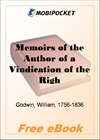 Memoirs of the Author of a Vindication of the Rights of Woman for MobiPocket Reader