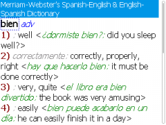 Merriam-Webster's English-Spanish & Spanish-English Dictionary for BlackBerry