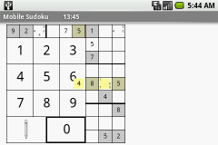 Mobile Sudoku (Android)