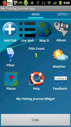 My Fishing Journal Widget