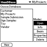 MyProjects for HanDBase