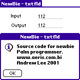 NewBie - txtfld