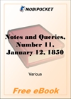 Notes and Queries, Number 11, January 12, 1850 for MobiPocket Reader