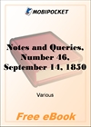 Notes and Queries, Number 46, September 14, 1850 for MobiPocket Reader