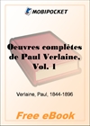 Oeuvres completes de Paul Verlaine, Vol. 1 for MobiPocket Reader