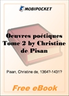 Oeuvres poetiques Tome 2 for MobiPocket Reader