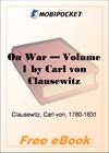 On War - Volume 1 for MobiPocket Reader