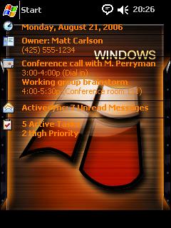 Orange Windows AM Theme for Pocket PC