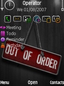 Out Of Order Theme for Symbian S60 3rd Edition