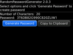 Random Password Generator for BlackBerry