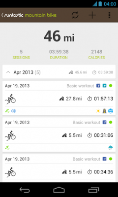 Runtastic Mountain Bike Pro for Android