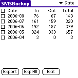 SMS Backup for Treo 600
