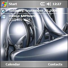 Sleek Silver Twist Theme for Pocket PC