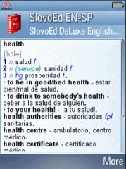 SlovoEd Classic English-Spanish & Spanish-English dictionary for Sony Ericsson P990i