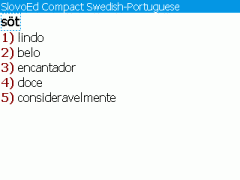 SlovoEd Compact Portuguese-Swedish & Swedish-Portuguese Dictionary for BlackBerry