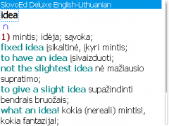 SlovoEd Deluxe English-Lithuanian & Lithuanian-English Dictionary for BlackBerry