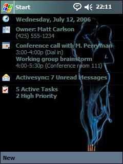 Smoke, Dreams and Lovers Theme for Pocket PC