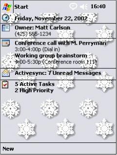 Snowflakes Theme for Pocket PC