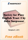 Society for Pure English, Tract 04 The Pronunciation of English Words Derived from the Latin for MobiPocket Reader