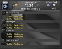 Sparky Today Theme for BlackBerry 8900 Curve
