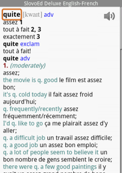 Talking SlovoEd Compact French-English & English-French Dictionary for Android