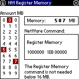 TealInfoDB: NetWare Register Memory