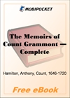 The Memoirs of Count Grammont Complete for MobiPocket Reader