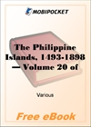 The Philippine Islands, 1493-1898 - Volume 20 for MobiPocket Reader