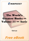 The World's Greatest Books - Volume 11 - Ancient and Medieval History for MobiPocket Reader