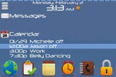 Today Coquette Blue Theme for BlackBerry 9000 Bold