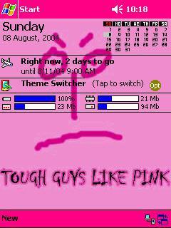 Tough Guys Like Pink Theme for Pocket PC