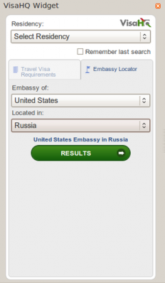 Travel VisaHQ Widget - Firefox Addon