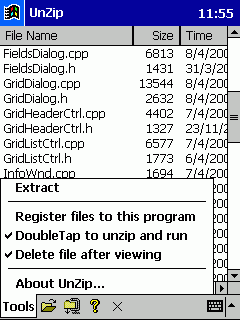 Unzip for Pocket PC