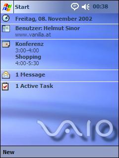Vaio Water Animated Theme for Pocket PC