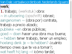 Van Dale Dutch-Spanish & Spanish-Dutch Dictionary for BlackBerry