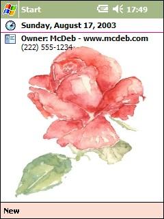 Watercolor Rose Theme for Pocket PC