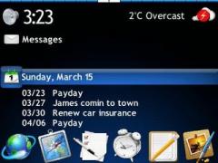 Weather Today Theme for BlackBerry 8900 Curve
