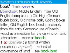 Webster's Third New International Dictionary, Unabridged for BlackBerry