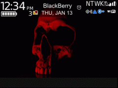 Your Skull Is Red Theme for Blackberry 8300