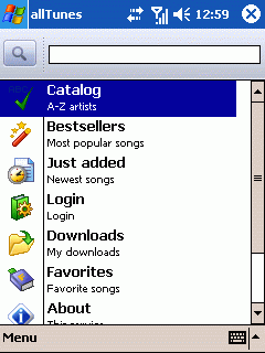 allTunes.mobile for Windows Mobile