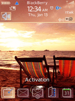 Blackberry Flip ZEN Theme: Beach Escape