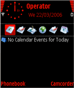 Black and Red Nokia e90 Theme Includes Free Digital Clock Screensaver