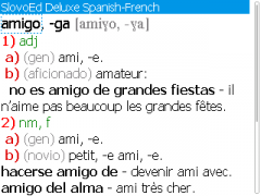 SlovoEd Deluxe French-Spanish & Spanish-French dictionary for BlackBerry