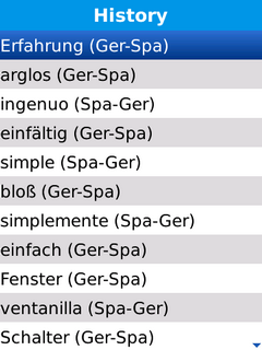 Langenscheidt Standard-Worterbuch Spanisch for BlackBerry Storm