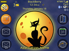 8520 Blackberry ZEN Theme: Black Cat