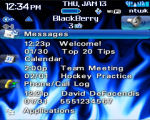 8100 Blackberry TODAY Theme: Blue Flames
