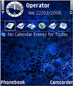 Blue Sparkling Nokia e90 Theme