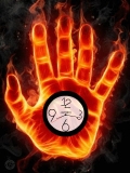 burning clock